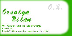 orsolya milan business card