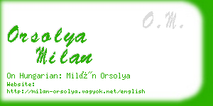 orsolya milan business card